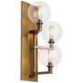 Gambit 17 1/2" High Aged Brass 3-Light LED Wall Sconce