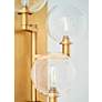 Gambit 17 1/2" High Aged Brass 3-Light LED Wall Sconce