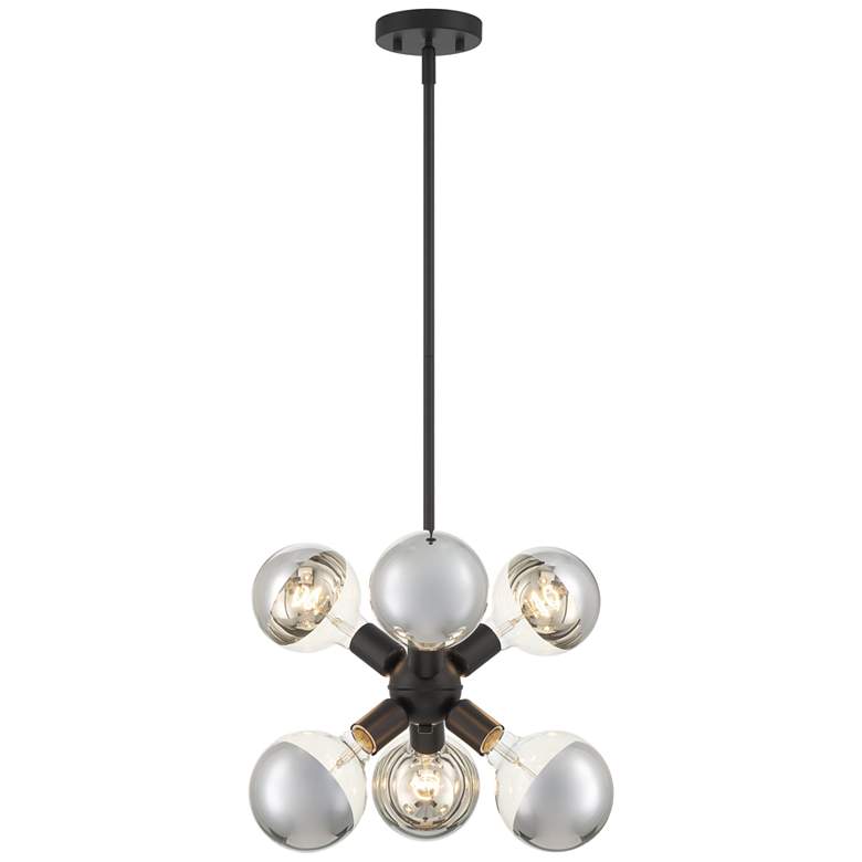 Image 1 Gambit 7 in. 6-Light Matte Black Modern Pendant Light