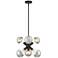 Gambit 7 in. 6-Light Matte Black Modern Pendant Light