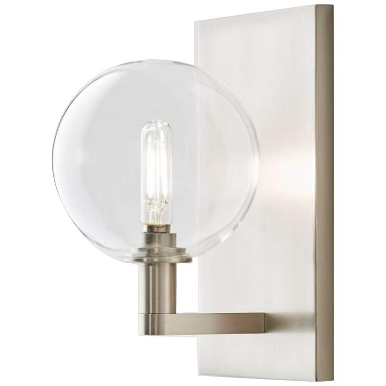 Image 1 Gambit 9 inch High Satin Nickel LED Wall Sconce