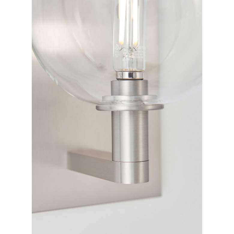 Image 4 Gambit 9" High Satin Nickel LED Wall Sconce more views