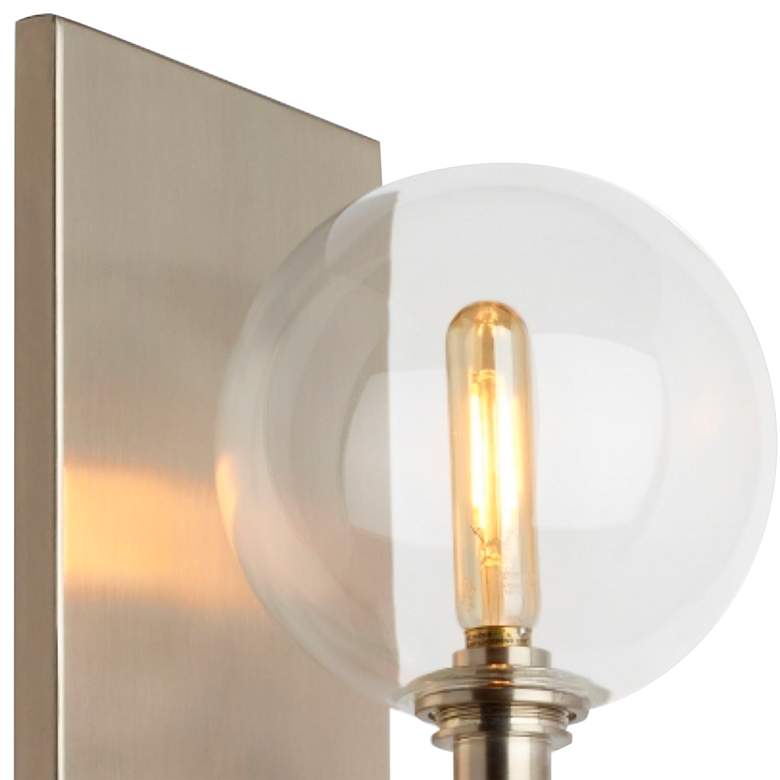 Image 2 Gambit 9 inch High Satin Nickel Wall Sconce more views