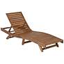 Gambo Natural Wood Adjustable Outdoor Lounger Chair