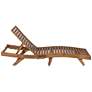 Gambo Natural Wood Adjustable Outdoor Lounger Chair