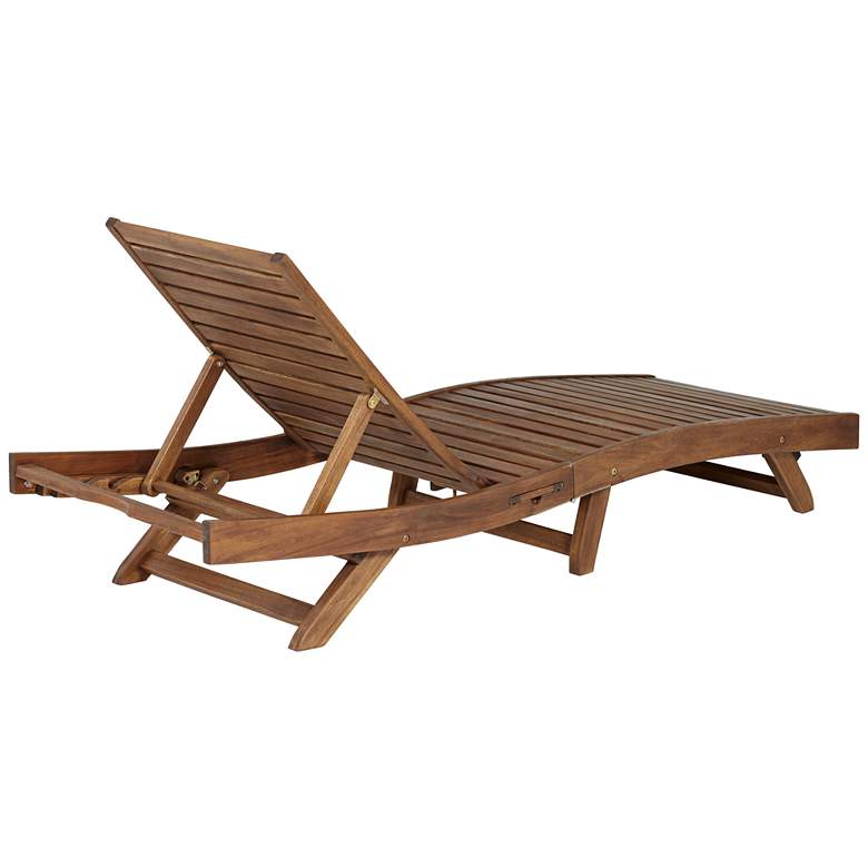 Image 7 Gambo Natural Wood Adjustable Outdoor Lounger Chairs Set of 2 more views