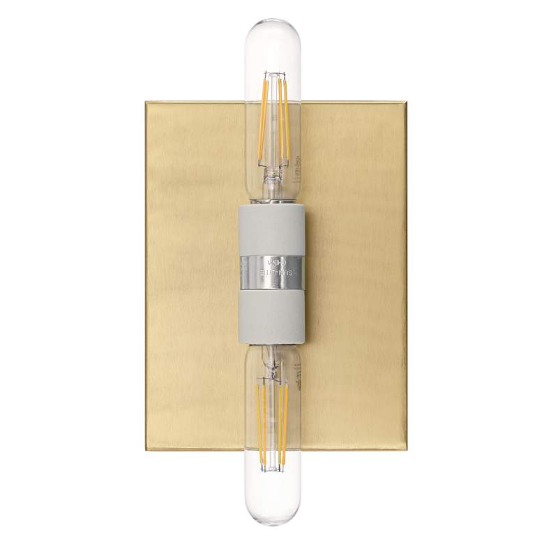 Image 3 Gambon 14 1/2" Linen and Rope 2-Light Wall Sconce more views