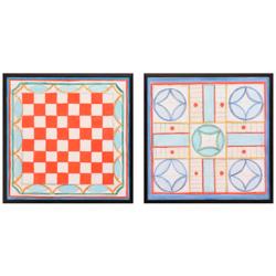 Game Night I 21&quot; Square 2-Piece Framed Giclee Wall Art Set