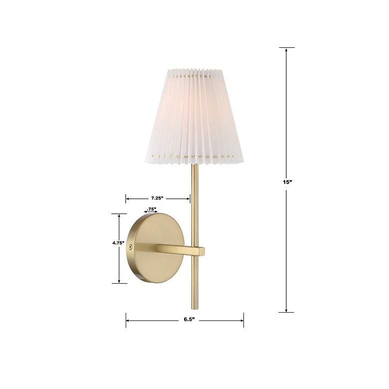 Image 6 Gamma 1 Light Aged Brass Wall Mount more views