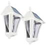 1_Gamma Sonic Baytown II 15" High White LED Solar Wall Lights Set of 2