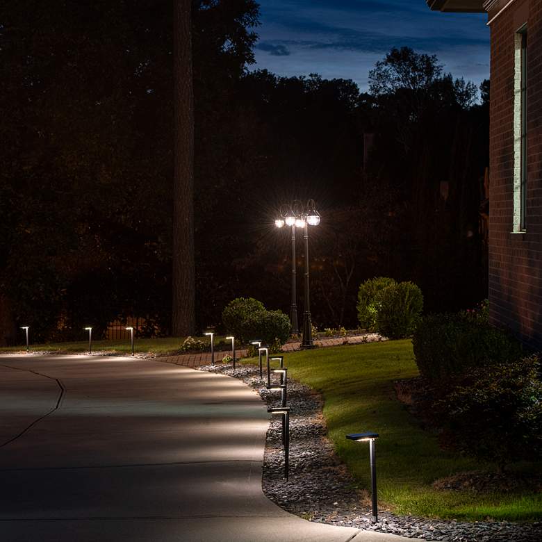 Image 4 Gamma Sonic Kelin 26 3/4" Bronze LED Solar Outdoor Lights Set of 2 more views