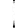 Gamma Sonic Victorian 90" High Black Solar LED Post Light with Base