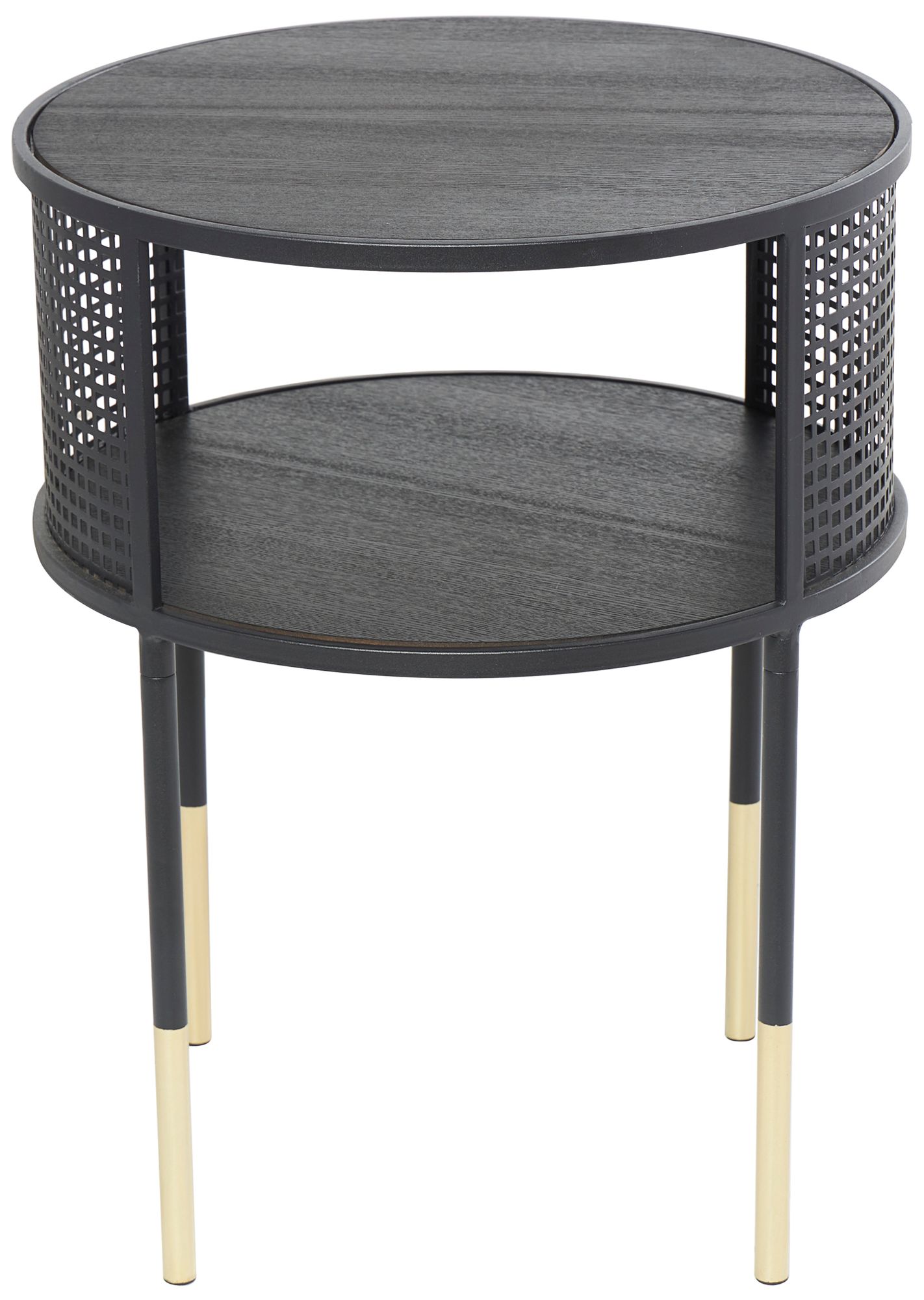 Image 5 Gandolph 16 1/2" Wide Black Metal 1-Shelf Accent Side Table more views