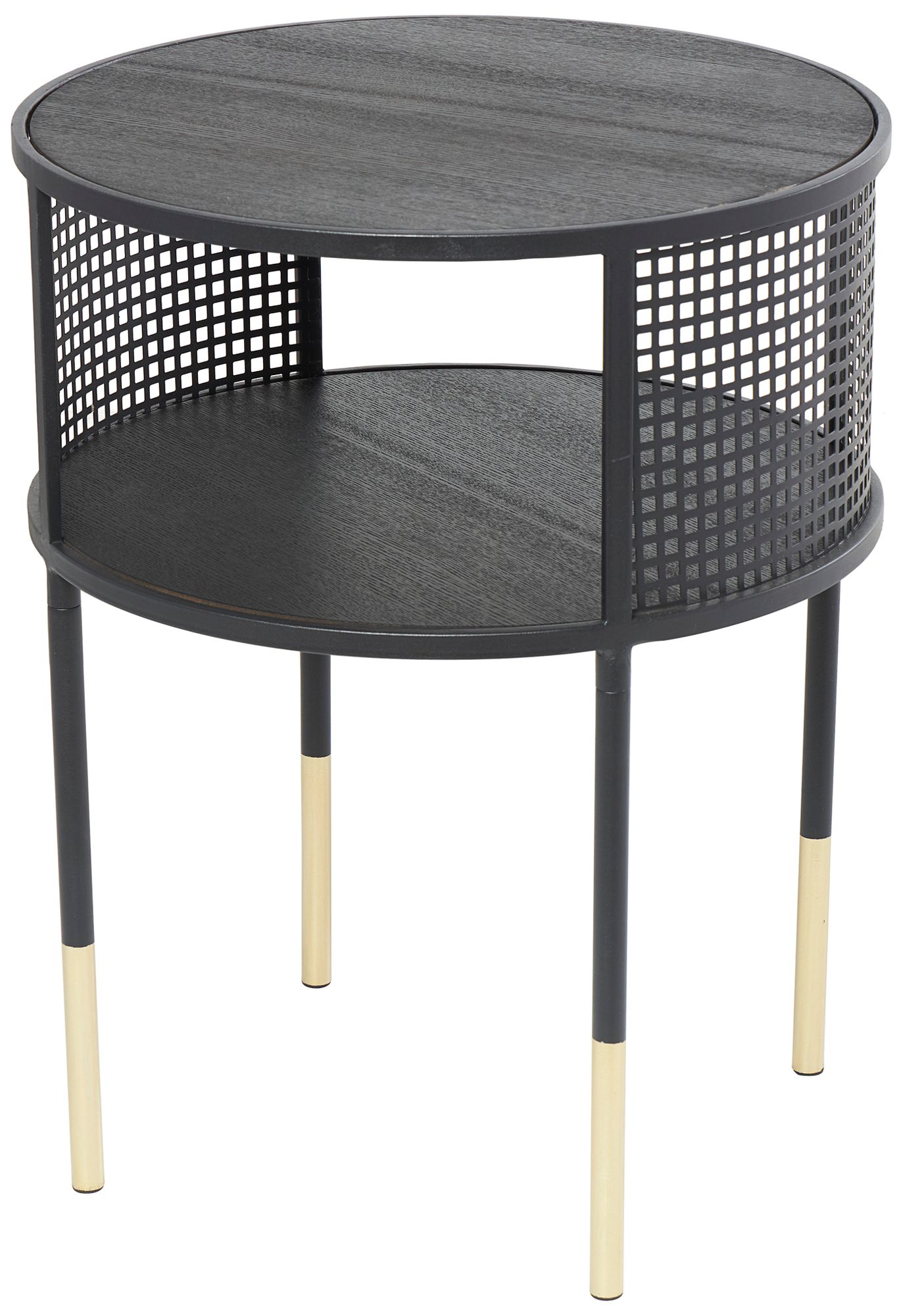 Image 6 Gandolph 16 1/2" Wide Black Metal 1-Shelf Accent Side Table more views
