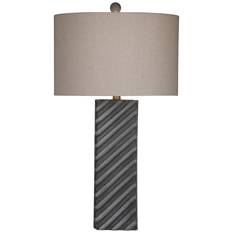 Image 1 Gannex Gray Cement Table Lamp