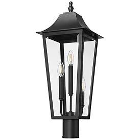 Image5 of Gannon by Z-Lite Black 10 inch 3 Light Outdoor Post Mount Fixture more views