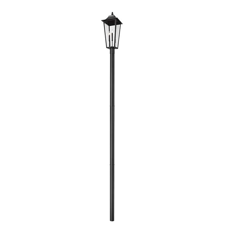 Image 4 Gannon by Z-Lite Black 12 inch 3 Light Outdoor Post Mount Fixture more views