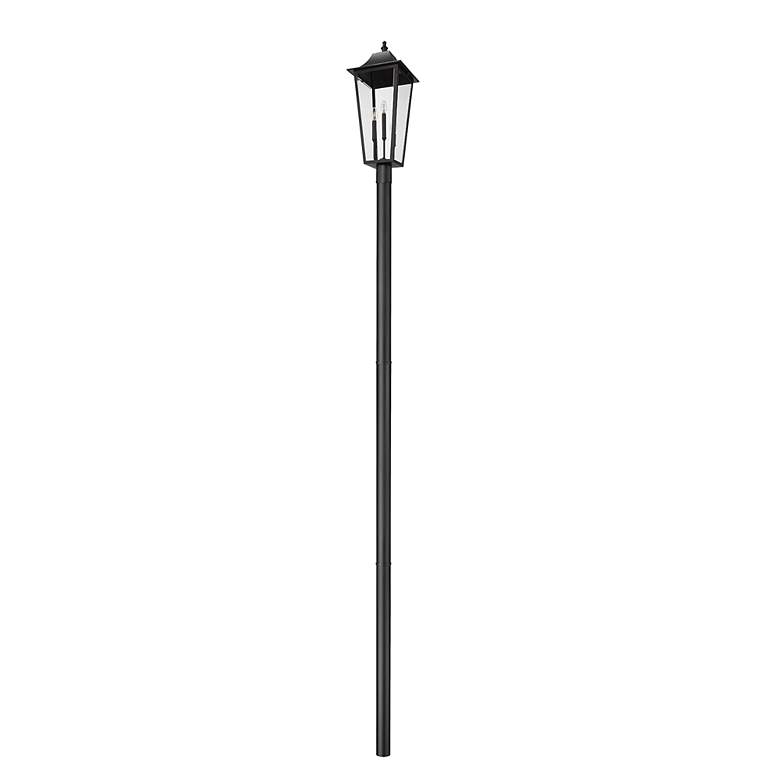 Image 7 Gannon by Z-Lite Black 12 inch 3 Light Outdoor Post Mount Fixture more views