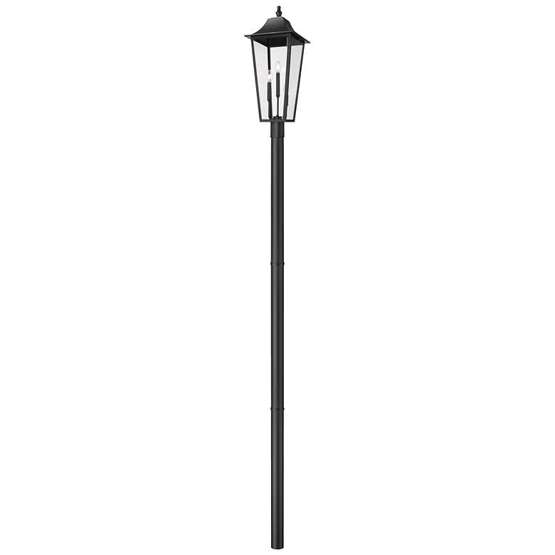 Image 1 Gannon by Z-Lite Black 12 inch 3 Light Outdoor Post Mount Fixture
