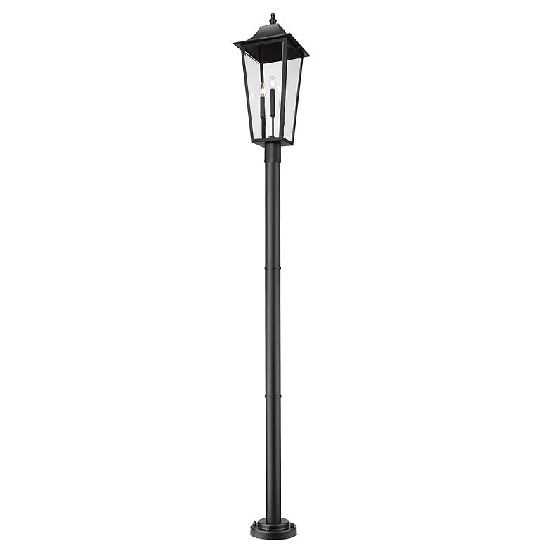 Image 4 Gannon by Z-Lite Black 12 inch 3 Light Outdoor Post Mount Fixture more views