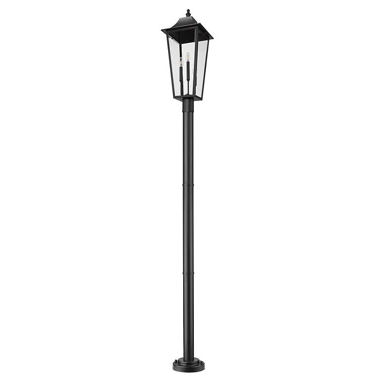 Image 7 Gannon by Z-Lite Black 12 inch 3 Light Outdoor Post Mount Fixture more views