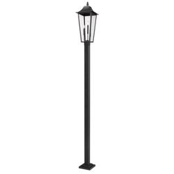 Gannon by Z-Lite Black 12 inch 3 Light Outdoor Post Mounted Fixture