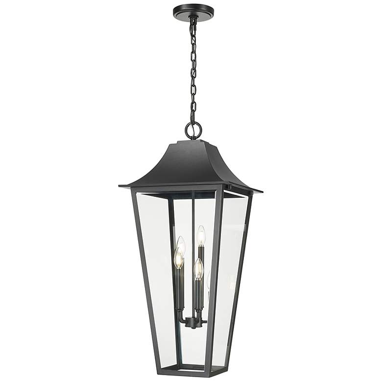 Image 1 Gannon by Z-Lite Black 16 inch 5 Light Outdoor Chain Mount Ceiling Fixture