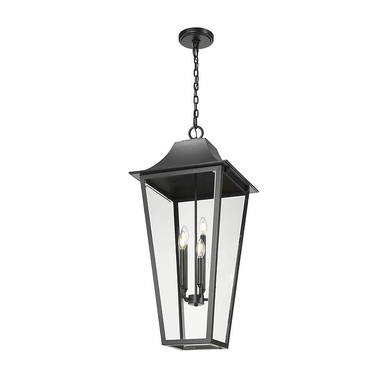 Image 4 Gannon by Z-Lite Black 16 inch 5 Light Outdoor Chain Mount Ceiling Fixture more views