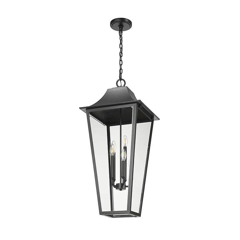 Image 7 Gannon by Z-Lite Black 16 inch 5 Light Outdoor Chain Mount Ceiling Fixture more views