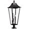 Gannon by Z-Lite Black 16 inch 5 Light Outdoor Pier Mounted Fixture