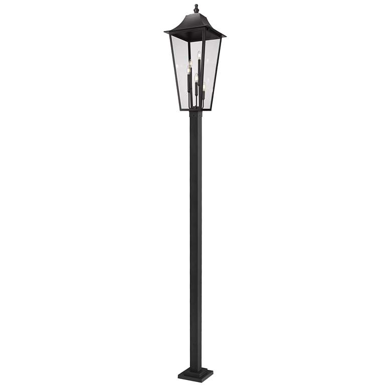 Image 1 Gannon by Z-Lite Black 16 inch 5 Light Outdoor Post Mount Fixture