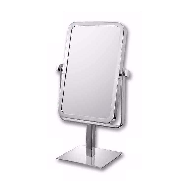 Image 2 Gannsett Chrome 3X Magnified Rectangular Stand Makeup Mirror