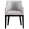 Gansevoort Modern Faux Leather Dining Armchair in Light Grey