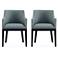 Gansevoort Modern Faux Leather Dining Armchair in Pewter Set of 2