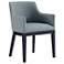 Gansevoort Modern Faux Leather Dining Armchair in Pewter