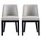Gansevoort Modern Faux Leather Dining Chair in Light Grey Set of 2
