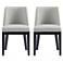 Gansevoort Modern Faux Leather Dining Chair in Stone Grey Set of 2