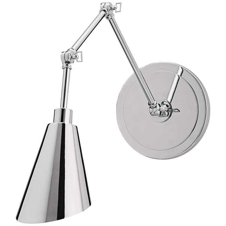 Image 1 Garamond 37 1/2"H Chrome Articulated Swing Arm Wall Lamp