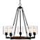 Garamond Wagon Wheel 26 3/4" Bronze 5-Light Chandelier