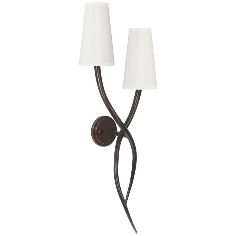 Image 1 Garda 32 inch High Satin Bronze Vine 2-Light Wall Sconce