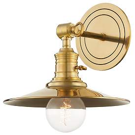 Image1 of Garden City 1 Light Wall Sconce Ag Brass