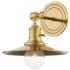 Garden City 1 Light Wall Sconce Ag Brass