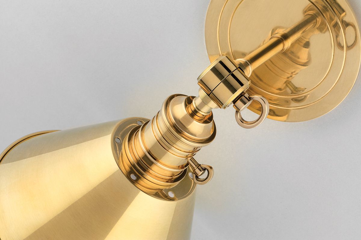 Thumbnail3 of Garden City Aged Brass Adjustable Wall Sconce more views