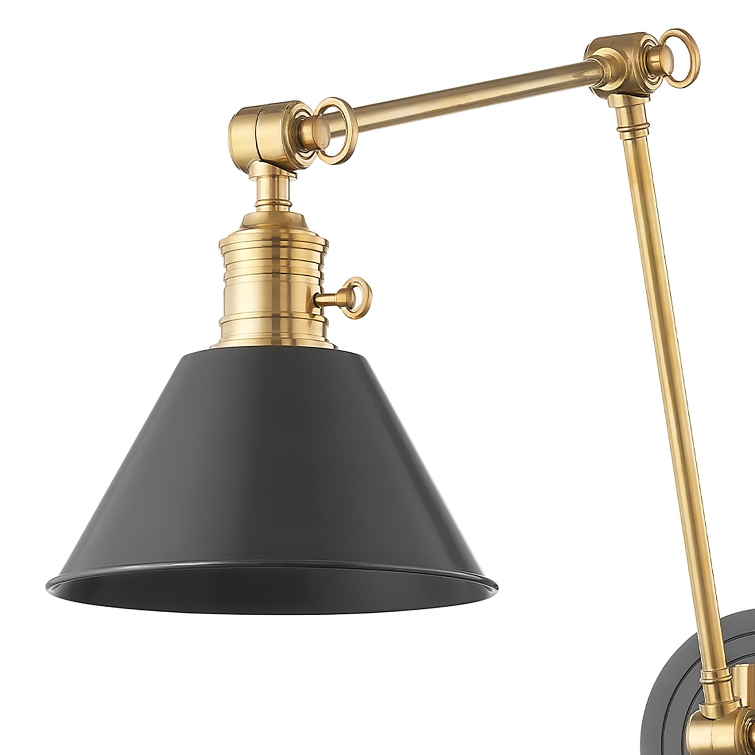 Image 2 Garden City Aged Brass and Old Bronze Adjustable Wall Lamp more views