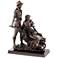Garden Couple 18 1/2" High Dark Bronze Sculpture