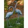 Garden Crane Brass Outdoor Statues Set of 2