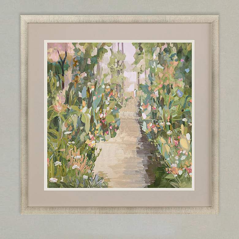 Image 2 Garden Delight - Lane 41" Square Giclee Framed Wall Art