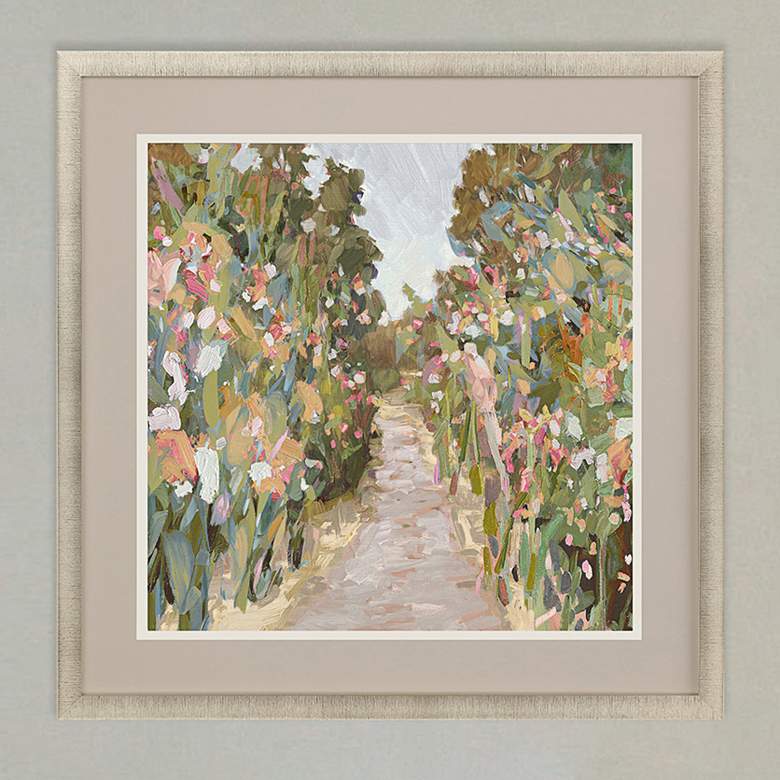 Image 2 Garden Delight - Path 41" Square Giclee Framed Wall Art