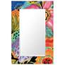 1_Garden Floral II 48"x32" Beveled Mirror on Printed Tempered Art Glass