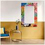 6_Garden Floral II 48"x32" Beveled Mirror on Printed Tempered Art Glass more views